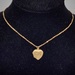 10K Yellow Gold Patterned Heart Locket Charm