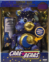 Care Bears BEDTIME BEAR Limited Edition 2023 NIP Navy Gold Plush GLOWS!