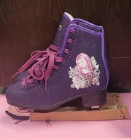 Dorel True Star Hannah Montana Figure Skates Size 3Y - Purple Sparkle