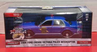 2008 Ford Crown Victoria Police Interceptor Michigan State Police Diecast Car 