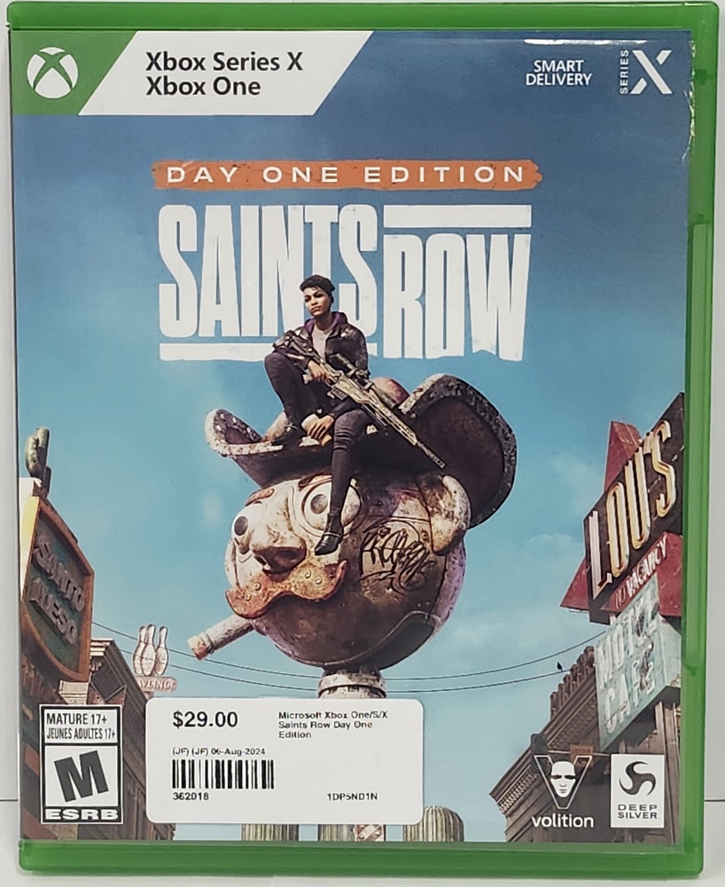Saints Row Day One Edition for Xbox One/S/X Consoles