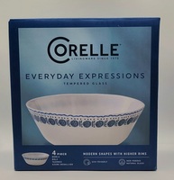 Corelle Everyday Expressions Tempered Glass Bowls 4 Piece Set BNIB