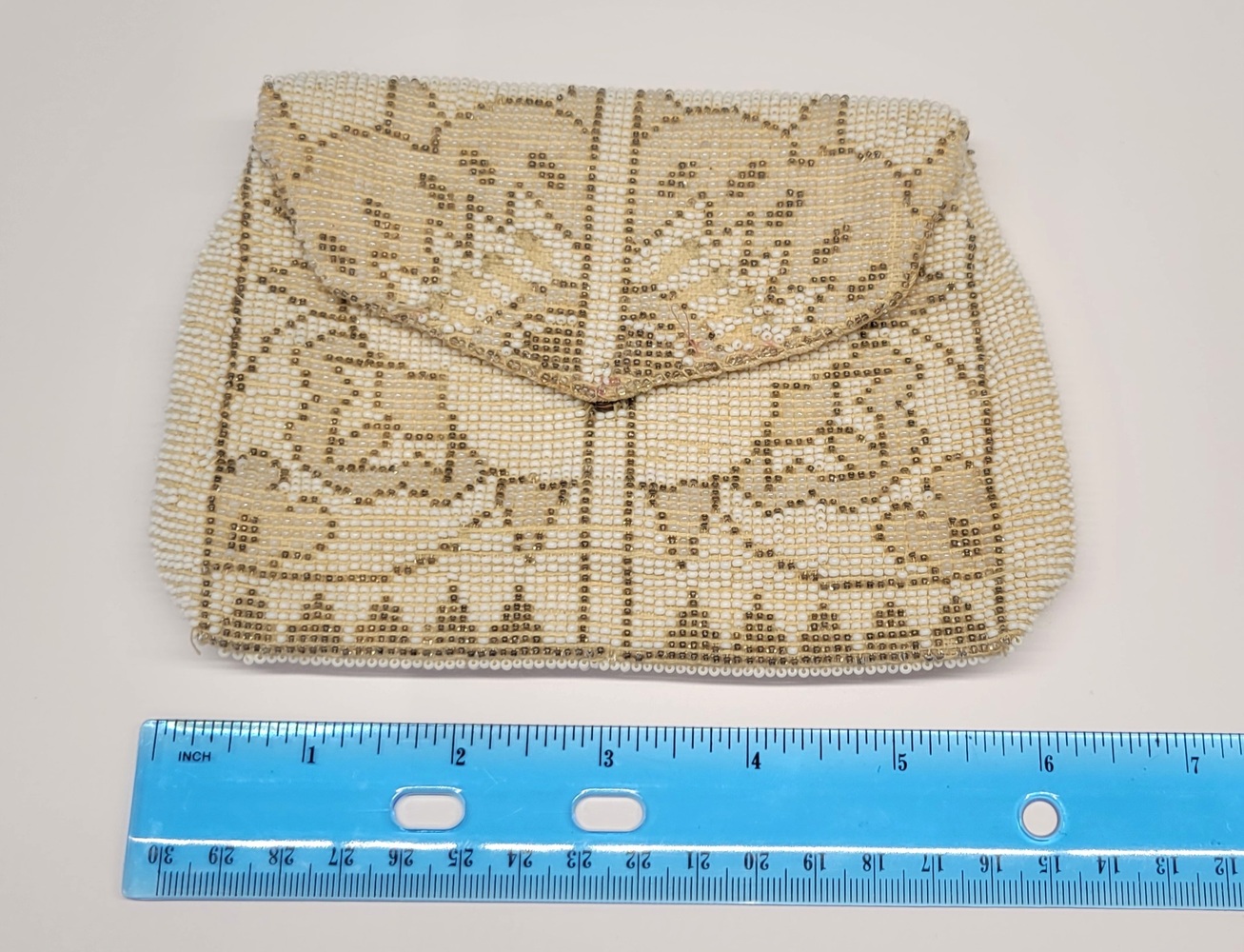 Antique Beaded Handbag Purse Clutch Belt Loop Made in Czechoslovakia 1920 s Avenue Shop Swap Sell