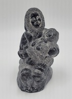 Wolf Originals The Wolf Sculptures Inuit mom & baby 4" Figurine Made in Canada 