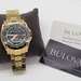 Bulova Men's Precisionist Diamond & Black Dial Watch Gold Tone 