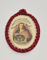 Vintage Apostleship of Prayer League Scapular Badge Sacred Heart 1936