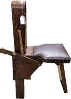 Antique Wooden & Leather Stitching Horse  