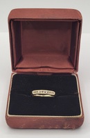 Vintage 14k Yellow Gold Channel Set Diamond Band Size 5.75 Approx. t.c.w. 0.15