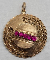 14 Karat Yellow Gold Large Pendant