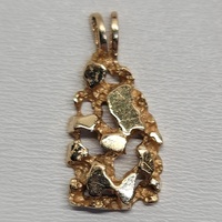 14 Karat Yellow Gold Nugget Pendant