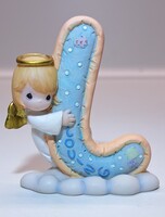 2002 Precious Moments Letter Angel Figurine L for Loving 