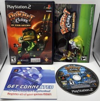 Playstation 2 Ratchet & Clank: Up Your Arsenal in Case w/ Manual, TESTED