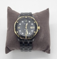 Bulova Men's Marine Star Black Ion Plated Dial Watch with Diamonds 