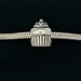 Retired Pandora CUPCAKE Sterling Silver with 14K Gold #790417