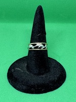 10K Two Tone Open Dolphin Ring - Size 5 or Lower!