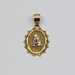 14k Two Tone Diamond Cut "A" Pendant