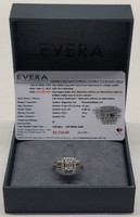 14 Karat White Gold Engagement Lab Grown Diamond Ring + Certificate - Size: 8