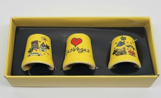 MRG  Las Vegas Set of Three Ceramic Thimbles 
