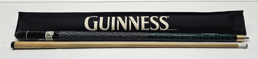 Guinness 20oz. Pool Cue Stick Shamrock Patrick's Day with Guinness Soft Bag 