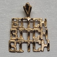 14 Karat Yellow Gold B**** Pendant