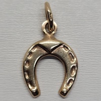 10 Karat Yellow Gold Horse Shoe Charm Pendant