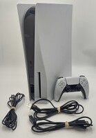 Sony PlayStation 5 Console (CFI-1015A) Disc Version w/White Controller and Cords
