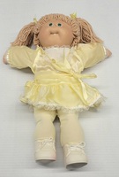 Vintage Coleco Cabbage Patch Kids Doll - Light Brown Hair Green Eyes