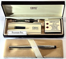VTG Cross 10k 1/20 Gold Filled Fountain Pen with 14k Nib - Box - Instructions