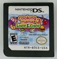 Cooking Mama 3: Shop & Chop (Nintendo DS, 2009) No Case, TESTED AND WORKS