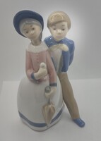 Rex Valencia Figurine - Blue White Boy and Girl