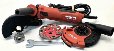 Hilti AG 500-11S Electric Angle Grinder Kit with DG-EX125 Dust Hood - Kwik Lock 