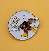 Vintage 1988 Calgary Winter Olympics Figure Skating Pin