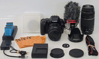 Canon EOS Rebel SL3 Camera Kit with 18-55mm + 75-300mm Lenses and Accessories 