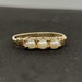 10K Yellow Gold Triple "Pearl" Ring Size 6.75