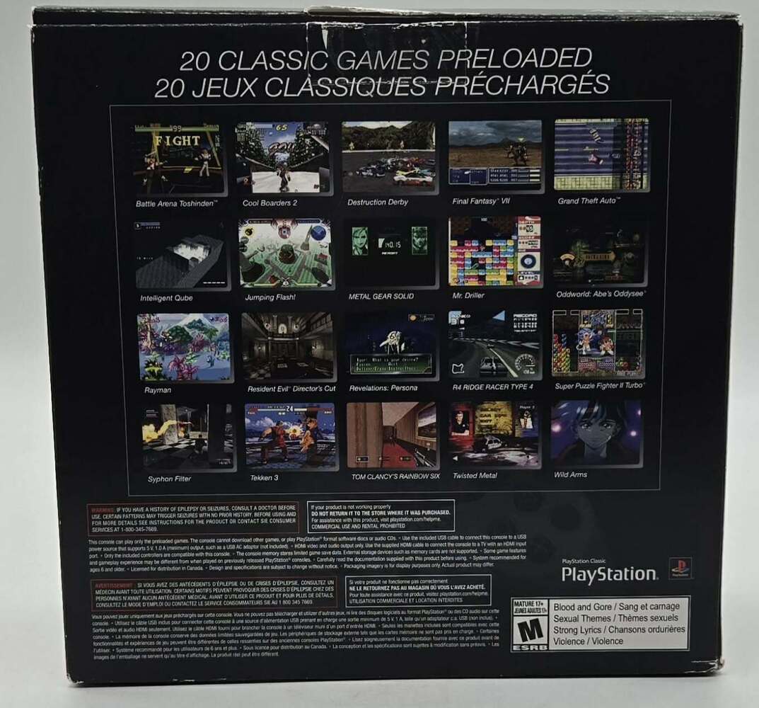Sony PlayStation Classic Mini 2018 – Console Neuve – 20 Jeux Intégrés