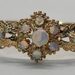 14 Karat Yellow Gold Vintage Opal Filigree Bangle Bracelet - Fits 6.5-7" Wrist