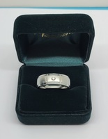 Triton Cobalt Gent's Size 9 Patterned Diamond Band with Satin Finish