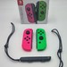 Nintendo Switch Pink/Green Joy-Cons With Wrist Straps in Box