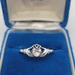 0.925% Silver Claddagh Ring With Clear Heart Gemstone Size 8