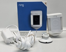 Ring Spotlight Cam Plus Wi-Fi Indoor/Outdoor Surveillance Camera/White