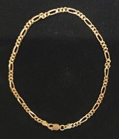 10 Karat Yellow Gold Figaro Bracelet - Size: 8.5-inch