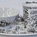 Disney Sketchbook Mickey Mouse Platter Mug and Bowl Set 
