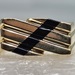 14 Karat Yellow Gold Ring With A Black Line - Size 7.5