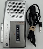 GE Micro Cassette Recorder Model 3-5377A Fast Playback Auto Voice Record TESTED