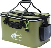 Green Sunglow 50cm Collapsible Fishing Bucket
