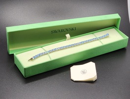 Swarovski Blue Matrix Tennis Bracelet - Medium in Original Box with Booklet