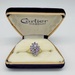 10k Yellow Gold Bluish-Purple Gemstone Cluster Ring Size 6