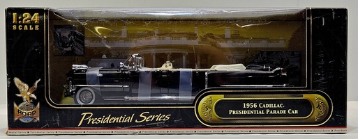 Road Signature 1956 Cadillac Presidential Parade Car, Scale 1:24, Black Die-cast