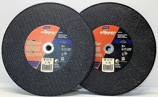 Two (2) NORTON Clipper Classic 14 inch Reinforced Cut-Off Wheels 01493 HS14CLM