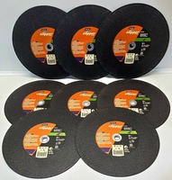 Eight (8) NORTON Clipper 14" Reinforced Concrete Cut-Off Wheels 01491 HS14CLC 